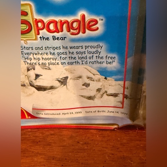 RETIRED TY Spangle the Bear International BearsII McDonalds 1999 Tag Errors NIB - Picture 7 of 9